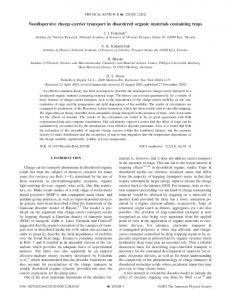 Nondispersive charge-carrier transport in ... - APS link manager