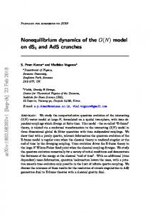 Nonequilibrium dynamics of the O(N) - arXiv