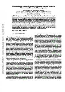 Nonequilibrium Thermodynamics of Chemical