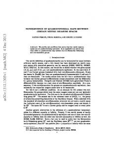 Nonexistence of quasiconformal maps between certain metric ...