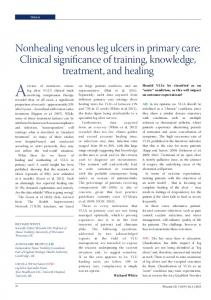 Nonhealing venous leg ulcers in primary care - Wounds Asia