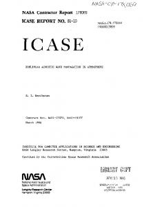 Nonlinear acoustic wave propagation in atmosphere