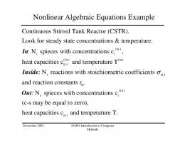 Nonlinear Algebraic Equations Example