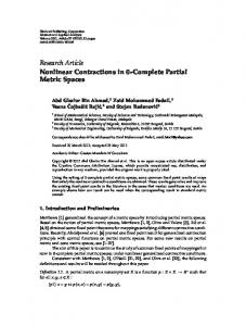 Nonlinear Contractions in 0-Complete Partial Metric ...