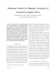 Nonlinear Control for Magnetic Levitation of Automotive Engine Valves