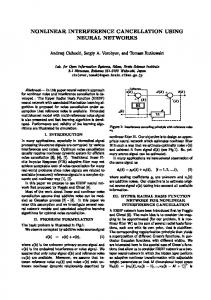 nonlinear interference cancellation using neural networks