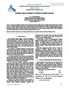 Nonlinear Observer Design for Nonlinear Pendulum