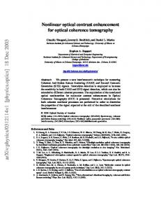 Nonlinear optical contrast enhancement for optical coherence ...