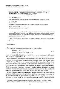 Nonlinear programming via an exact penalty function ... - Springer Link