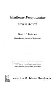 Nonlinear Programming