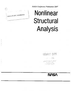 Nonlinear Structural Analysis