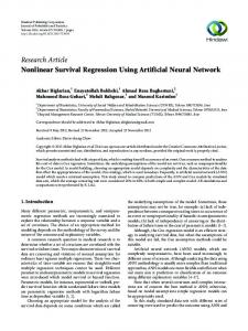 Nonlinear Survival Regression Using Artificial Neural Network