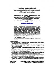 Nonlinear transmission and spatiotemporal solitons in ... - Core