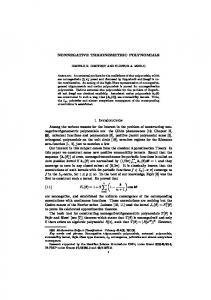 NONNEGATIVE TRIGONOMETRIC POLYNOMIALS 1 ... - CiteSeerX