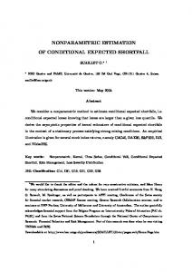 nonparametric estimation of conditional expected shortfall