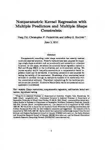 Nonparametric Kernel Regression with Multiple ... - Semantic Scholar