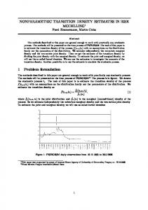 NONPARAMETRIC TRANSITION DENSITY ESTIMATES IN RISK ...