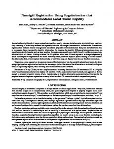 Nonrigid Registration Using Regularization that ... - Semantic Scholar