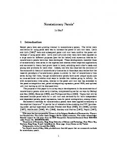 Nonstationary Panels - Semantic Scholar