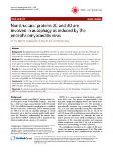 Nonstructural proteins 2C and 3D are involved in autophagy as ...