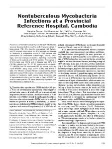 Nontuberculous Mycobacteria Infections at a