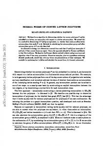 Normal forms of convex lattice polytopes