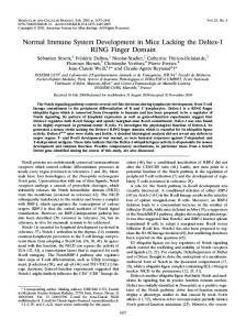 Normal Immune System Development in Mice Lacking the Deltex-1 ...