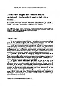 Normobaric oxygen can enhance protein captation ... - Semantic Scholar