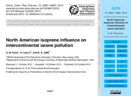 North American isoprene influence on intercontinental ...