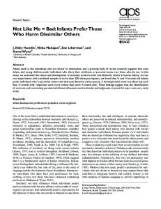 Not Like Me = Bad - SAGE Journals