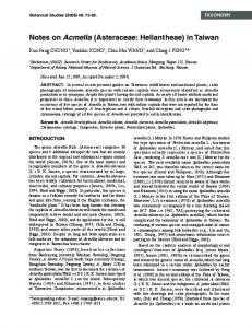 Notes on Acmella (Asteraceae: Heliantheae) in ... - Academia Sinica