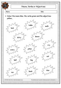 Nouns, Verbs and Adjectives - First School Years
