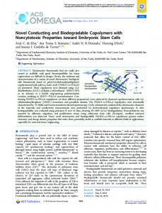 Novel Conducting and Biodegradable Copolymers ... - ACS Publications