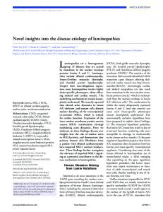 Novel insights into the disease etiology of ... - Semantic Scholar