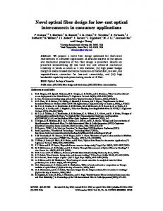 Novel optical fiber design for low-cost optical ... - OSA Publishing