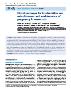 Novel pathways for implantation and ... - Semantic Scholar