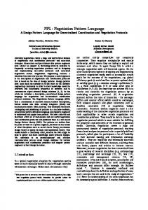 NPL: Negotiation Pattern Language