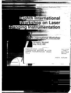 nternat,onal p on Laser nstrumentat,on