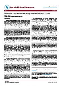 Nuclear Facilities and Nuclear Weapons as a ... - OMICS International