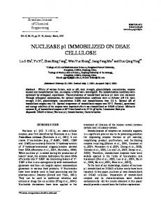 NUCLEASE p1 IMMOBILIZED ON DEAE ... - Semantic Scholar