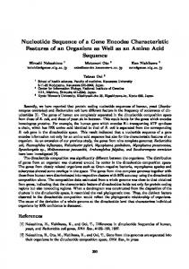 Nucleotide Sequence of a Gene Encodes ... - Semantic Scholar