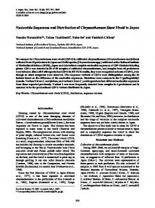 Nucleotide Sequences and Distribution of Chrysanthemum Stunt