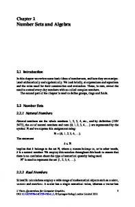 Number Sets and Algebra