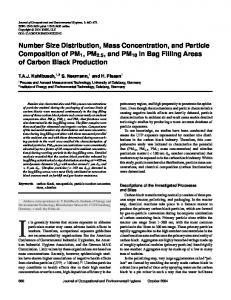 Number Size Distribution, Mass Concentration, and Particle ...