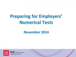 Numeracy tests (presentation)