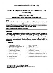 Numerical analysis of the turbulent heat transfer at 2D in a solar chimney