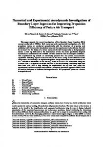 Numerical and Experimental Aerodynamic ...