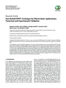 Numerical and Experimental Validation