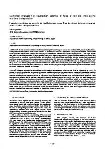 Numerical evaluation of liquefaction potential of heap ...