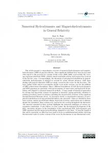 Numerical Hydrodynamics and